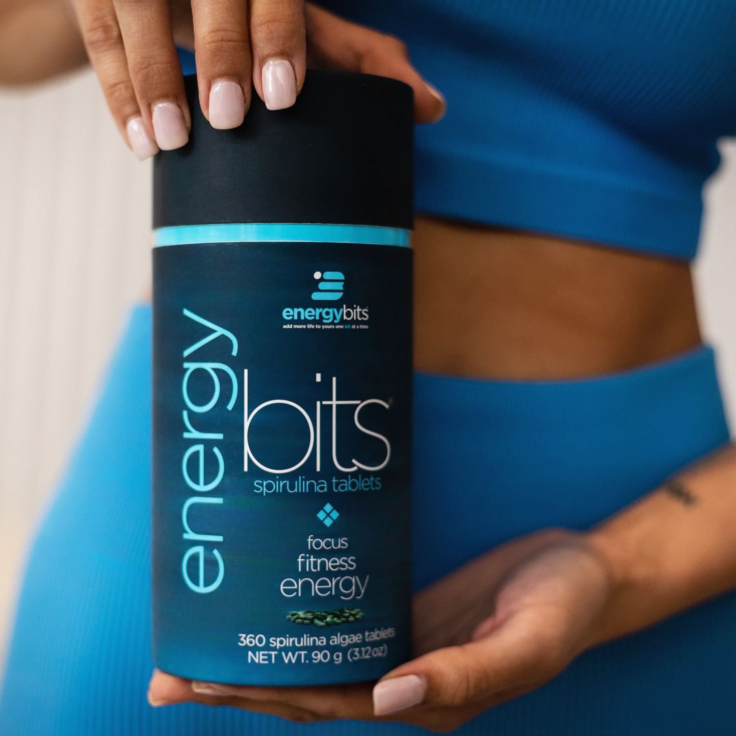 ENERGYbits spirulina tablets bottle