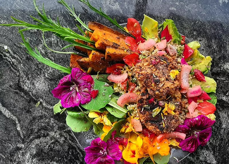 Raw vegetables and herbs for high-vibration nutrition