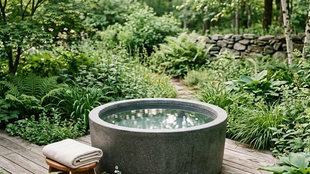 A calm home cold-plunge setting prepared for a beginner session